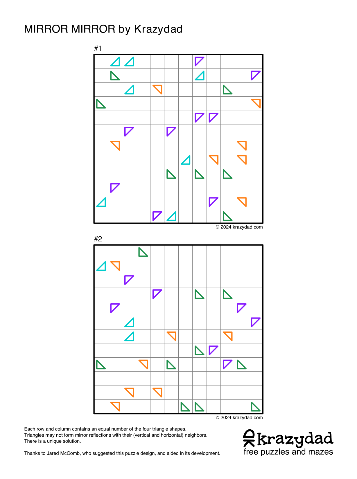 Mirror puzzle sample