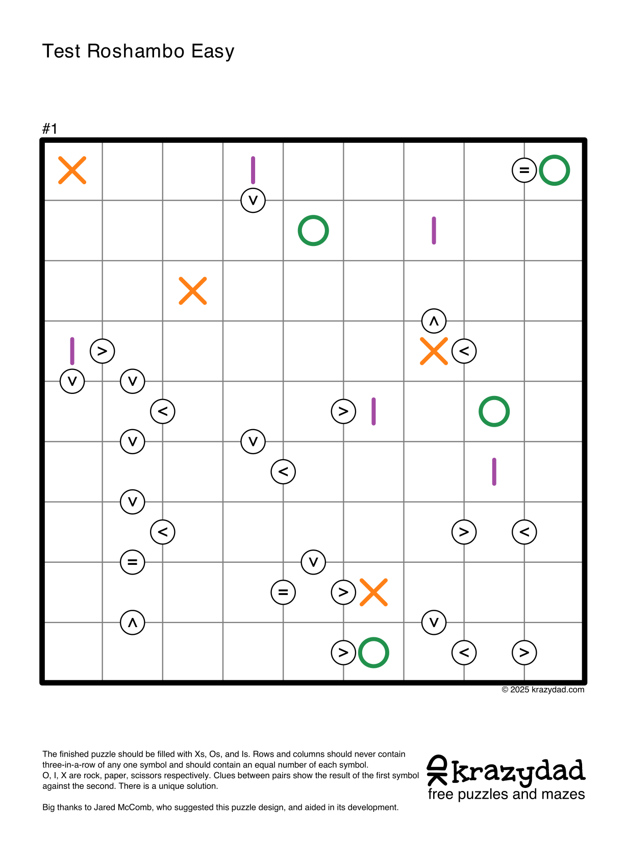 Roshambo puzzle sample